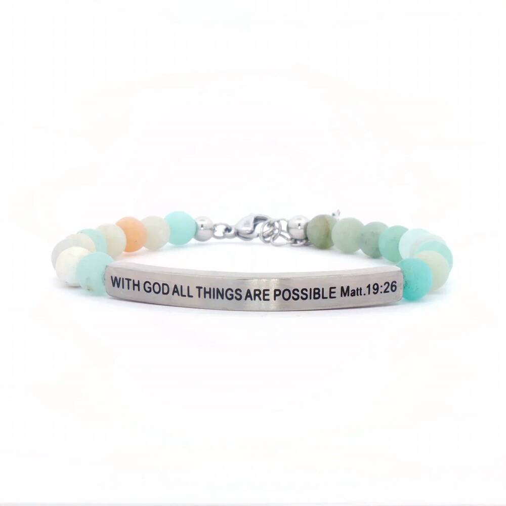 NEW INSPIRE ME BRACELETS women's with god all things are possible bracelet in am